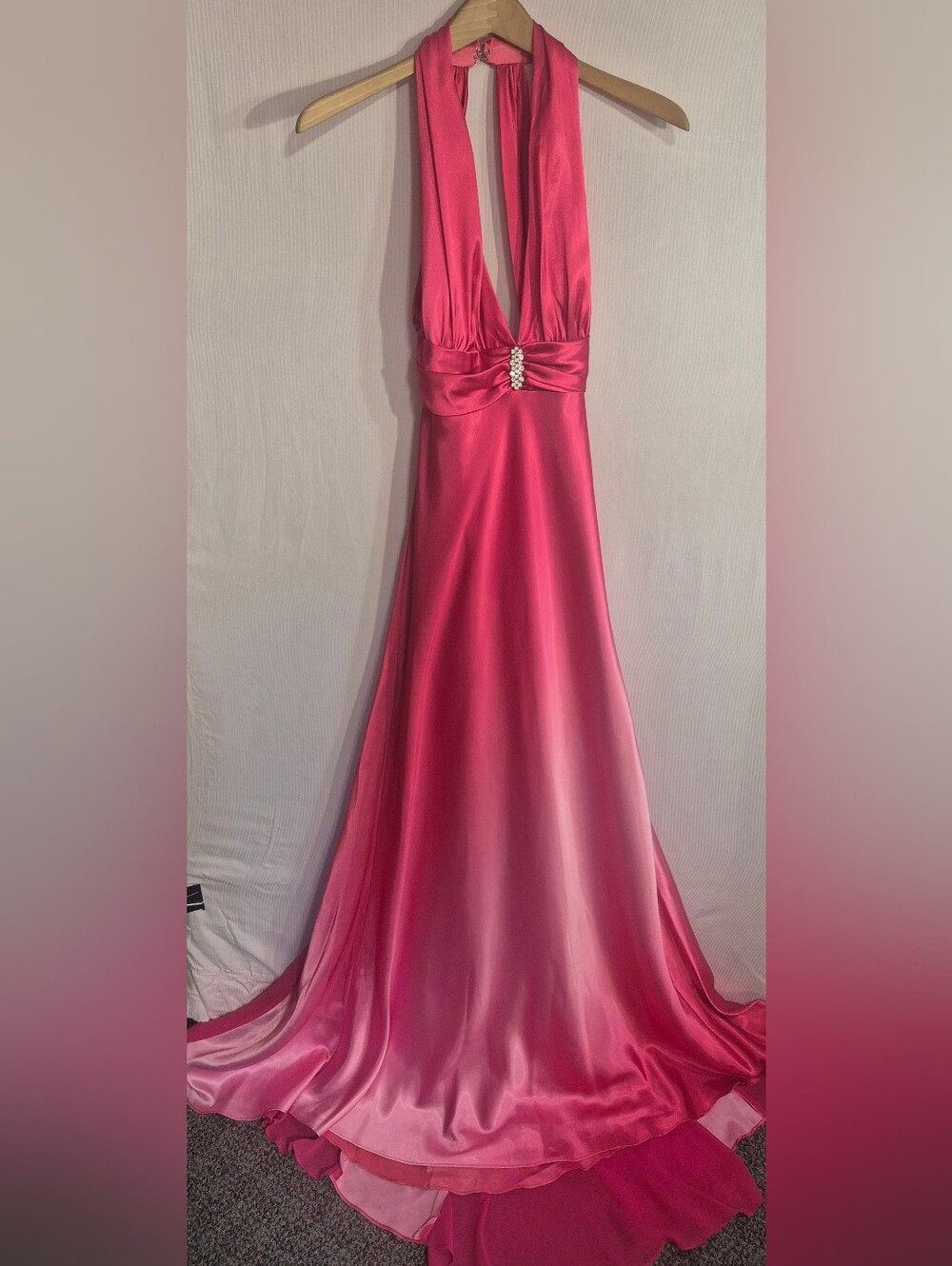 Betsey & Adam Pink Ombre Gown